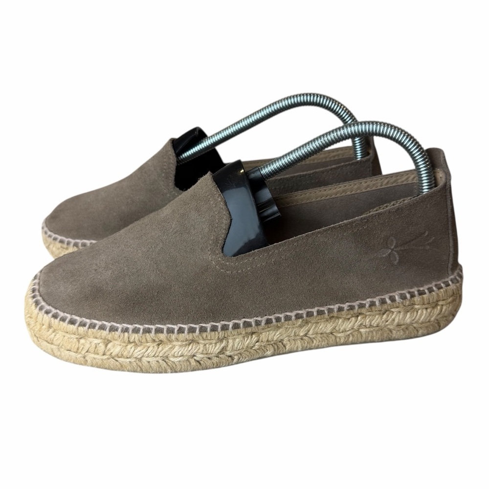Manebí Suede Slip-On Espadrilles Taupe EU 41 US 11 Made in Spain Neutral